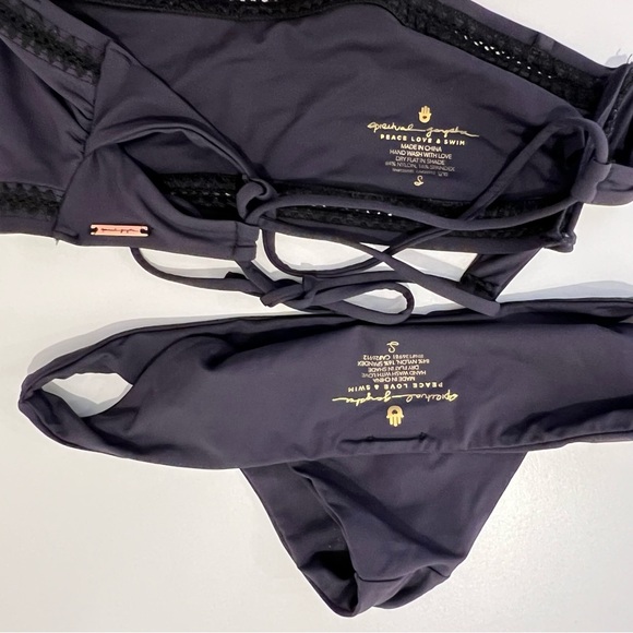 Spiritual gangster black bikini set with rainbow patch - Picture 3 of 3